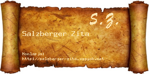 Salzberger Zita névjegykártya